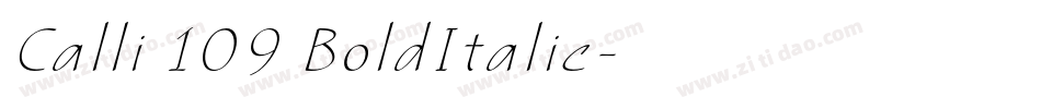 Calli 109 BoldItalic字体转换